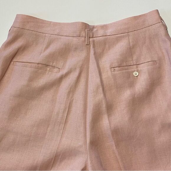 VTG J.G.Hook Pink Ramie/Linen Blend Pleated Trousers - Picture 4 of 13